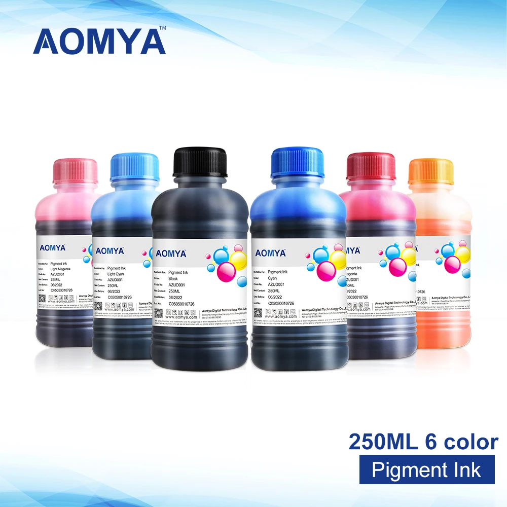 [6C*250mL] Pigment ink For Canon W2200/W6200/W6400 Printer UV Resistant Water Proof High quality Pigment Ink