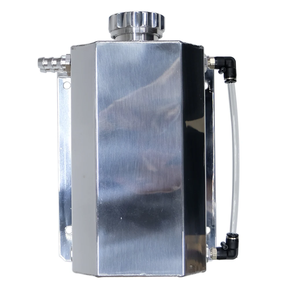 

Universal 2L Aluminum Oil Catch Can Reservoir Tank With Drain Plug Breather Oil Tank Fuel Tank