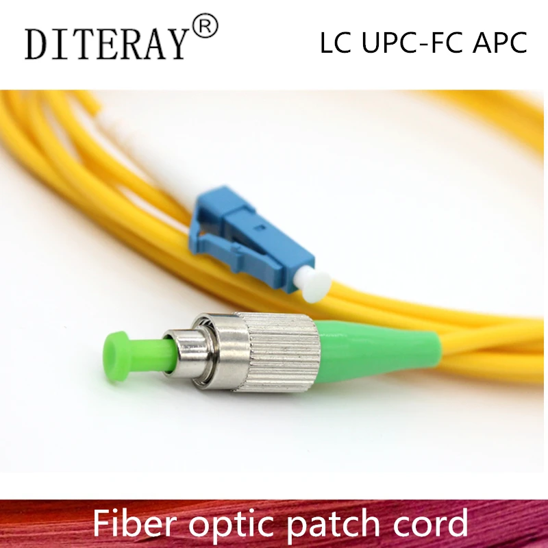 LC/UPC to FC/APC Fiber Optic Patch Cord Cable LC-FC 3M Jumper Single Mode Simplex 2.0mm Optical Fibra Optica FTTH