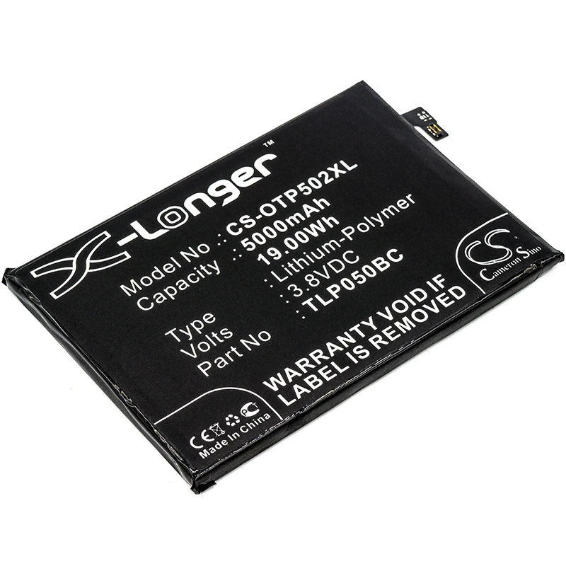 

CS 5000mAh/19.00Wh battery for Alcatel 5023F,One Touch Pixi 4 Plus Power Du CAC5000006CC, TLP050BC