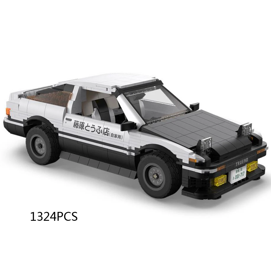 Technical Building Block 1:12 Scale Racing Anime Initial D Japan Ae86 Trueno Model Radio 2.4ghz Remote Control Car Brick RC Toys