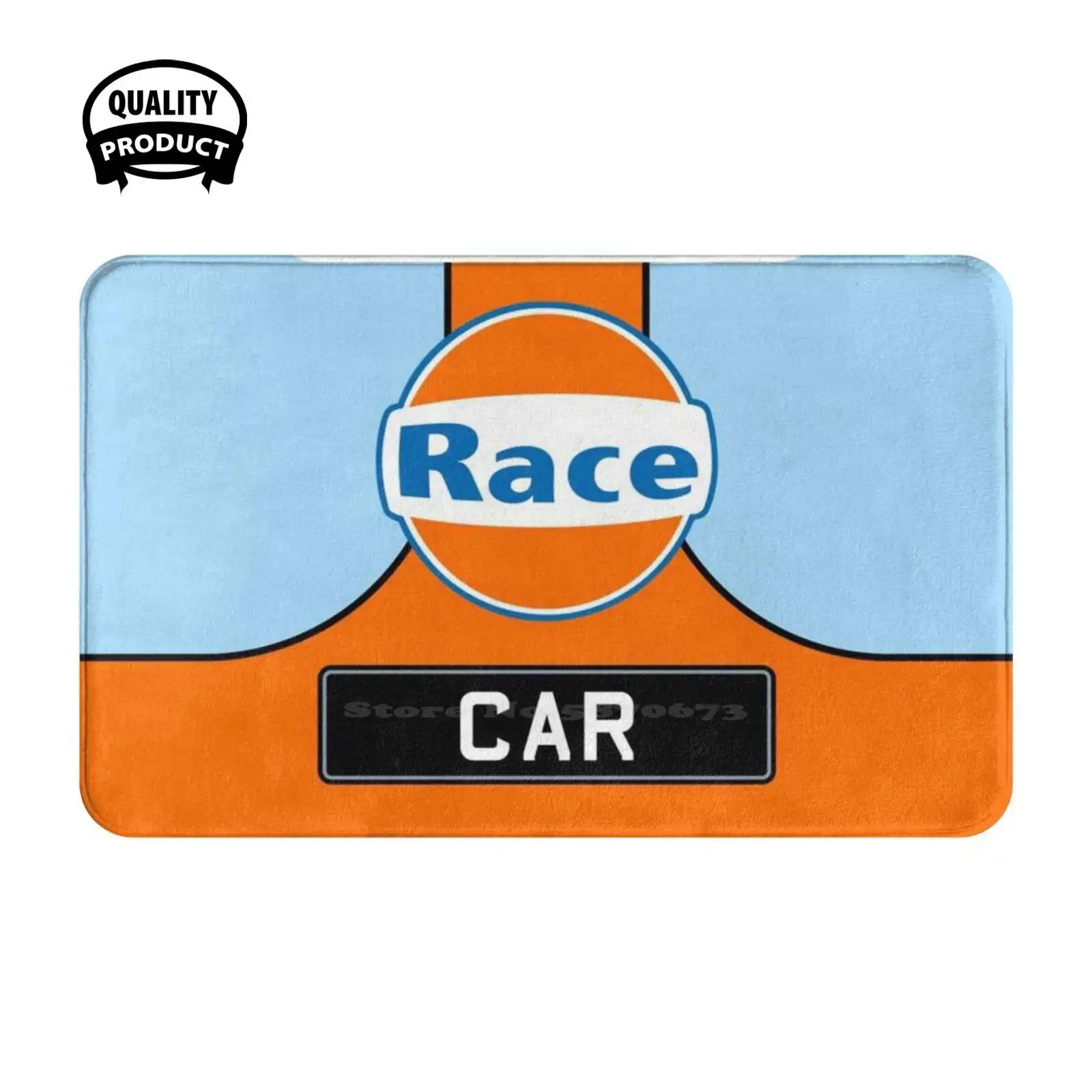 Because Racecar Soft Cushion Home Carpet Door Mat Car Rug Livery Racing Car Race Track Le Mans Grand Prix Formula Drifting Moss