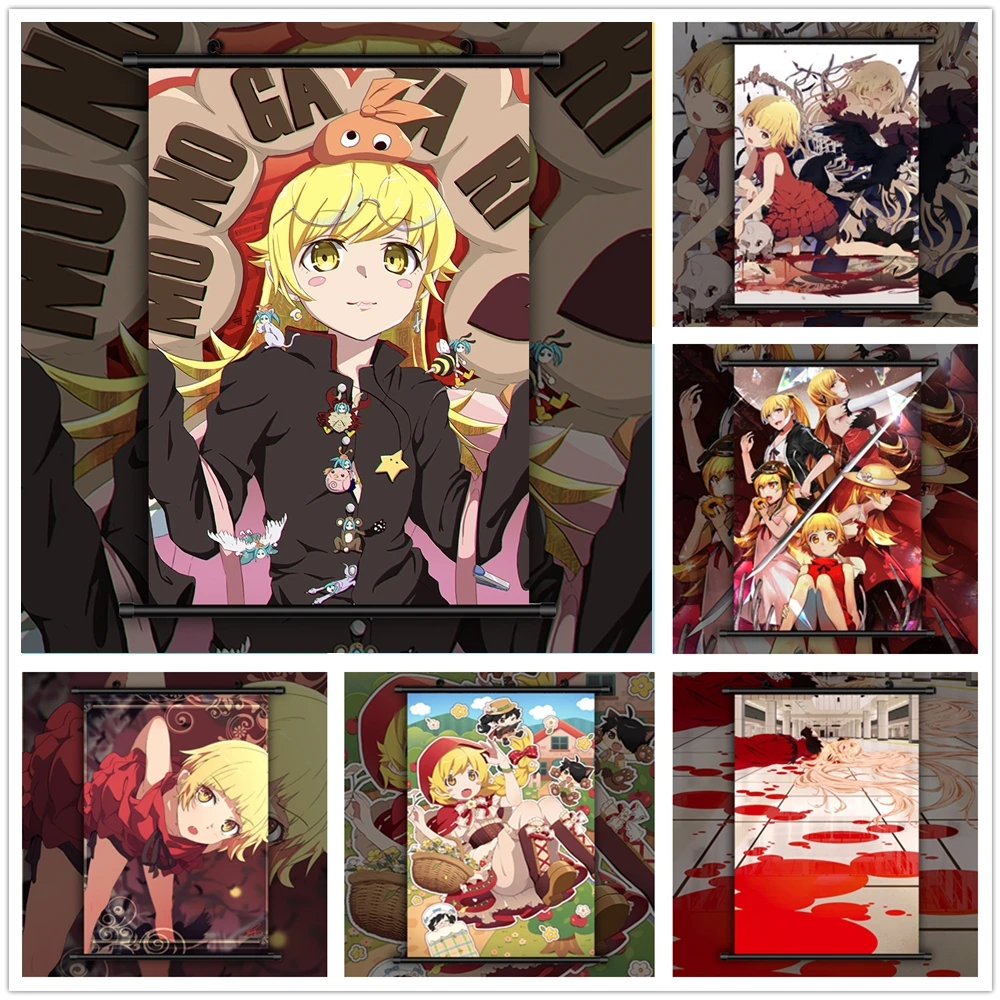 Canvas Painting Wall Art Monogatari Oshino Shinobu Anime Posters Prints Room Decor Pictures for Home Decoration Christmas Gift