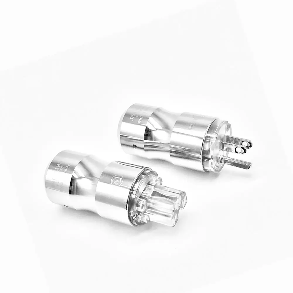 Hi End rhodium Plated Krell US AC Power Plug HIFI Audio Grade Copper US plug & IEC DIY Power Cord Power Cable