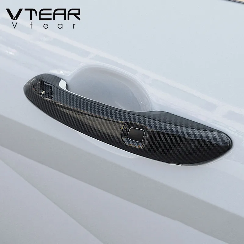 Vtear غطاء مقبض باب السيارة الباب سحب الديكور حماية ملصق التصميم التفاصيل الخارجية المنتجات لشركة هيونداي إلنترا 2021 #4