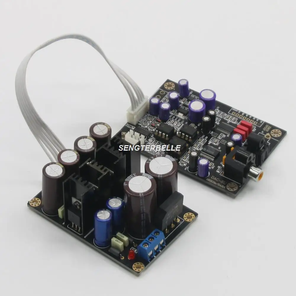 

HiFi Audio Fiber Coaxial PCM1798 Decoder CS8416 DAC Board +Power Supply Board