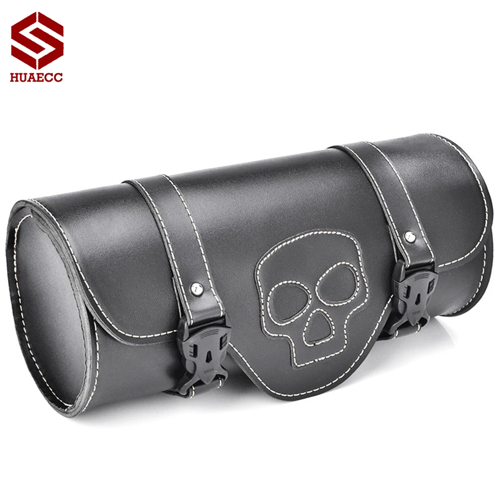 

Motorcycle skull Black Saddlebag Side Bag Tool Bag Moto Saddle Bag for Harley Pannier saddle bag