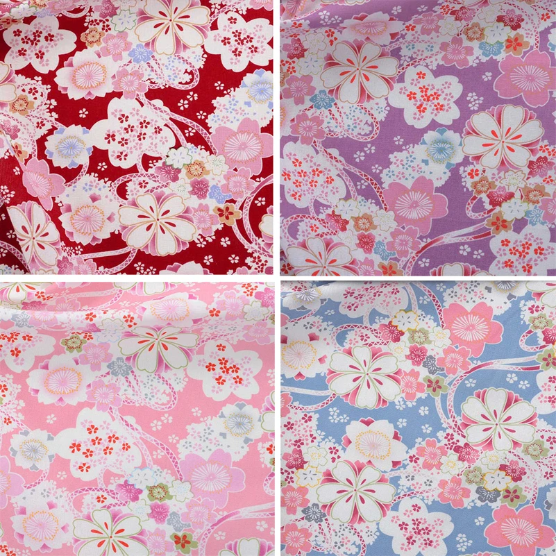 Cotton Printed Japanese Style Quilting Fabric for DIY Doll Clothes Handmade Sewing Accessories