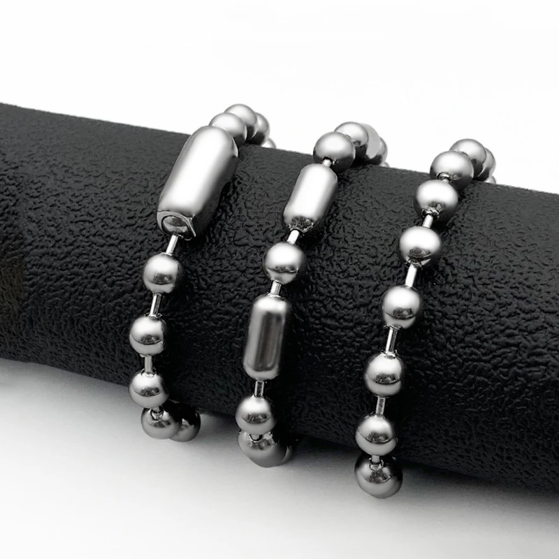 Stainless Steel Round Bead Bracelet Titanium Steel Men's Fashion Bracelet Jewelry New Hundred Matching Accessories