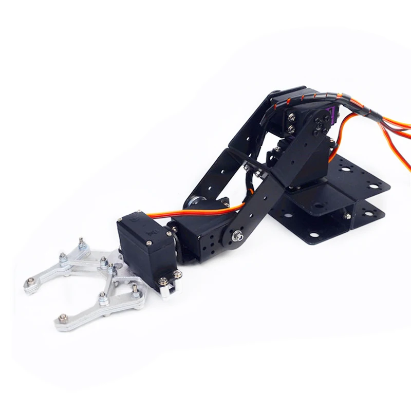 Aluminum Alloy Arduino 4 Dof Robot Arm With Claw Gripper Manipulator Servo Bracket Mechanical Claw DIY Robot Unassembled