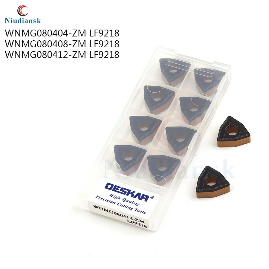 10PCS originale autentico WNMG080404 WNMG080408 WNMG080412-ZM LF9218 inserti in metallo duro utensili di tornitura CNC per la lavorazione di parti in acciaio