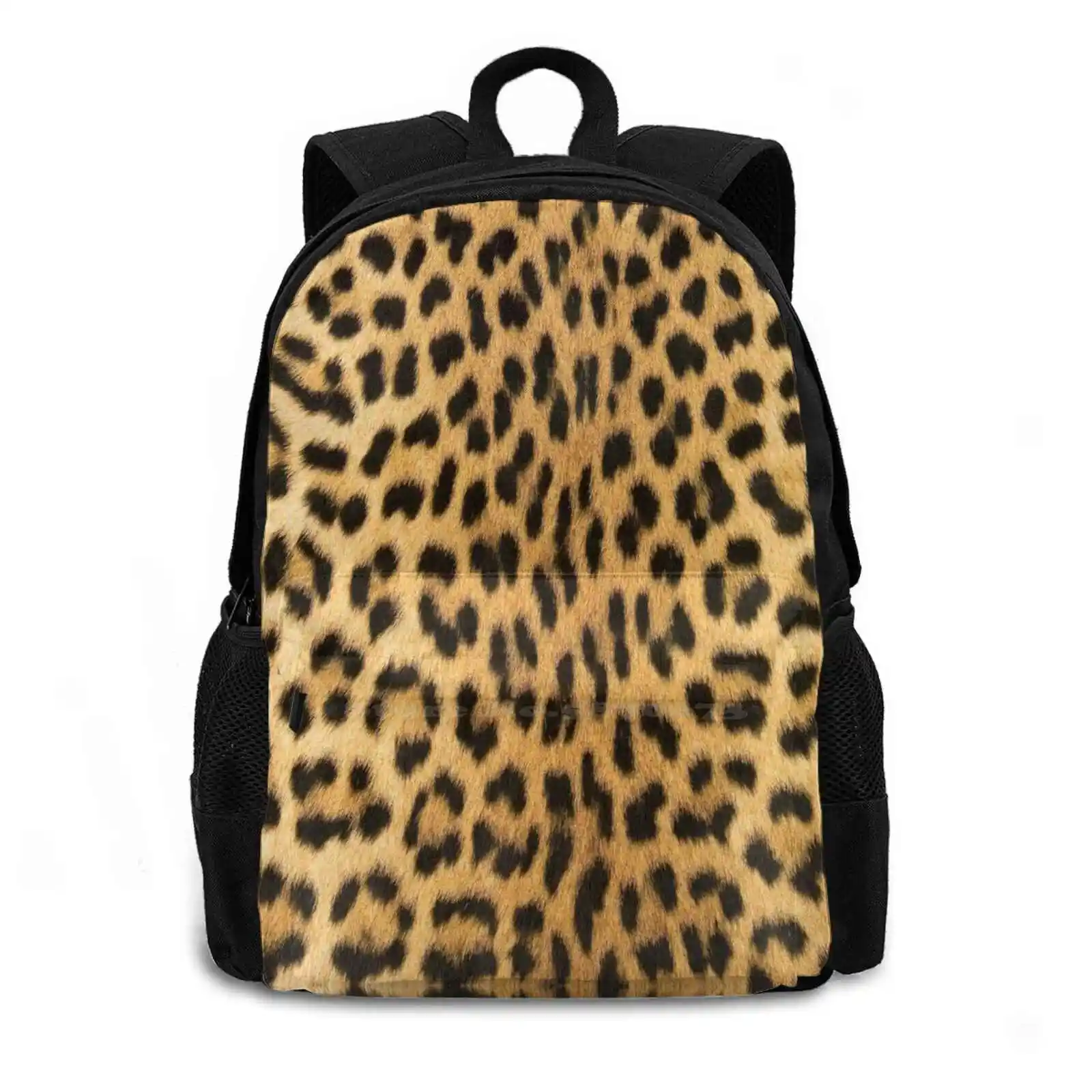 Leopard-Animal Textures School Bags Travel Laptop Backpack Mcb Animal Textures Faux Fur Not Tested On Animals Skin Wildlife