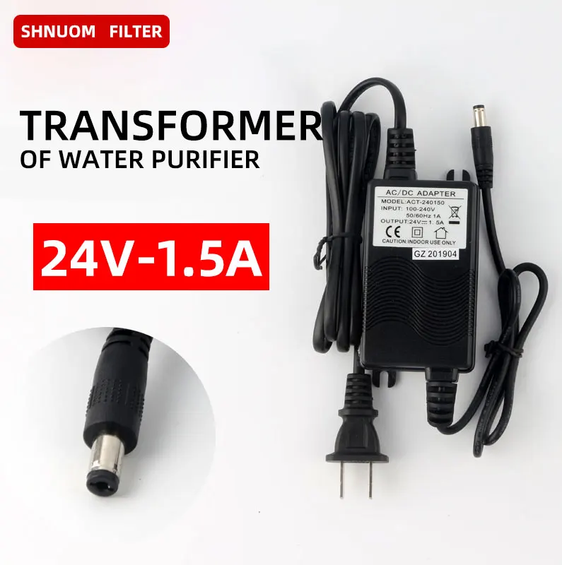 Waterzuiveraar Adapter 220V Naar 24V Middenrif Booster Pomp Converter Adapter Dc 24V 1.5A Voeding dc 5.5Mm X 2.5Mm
