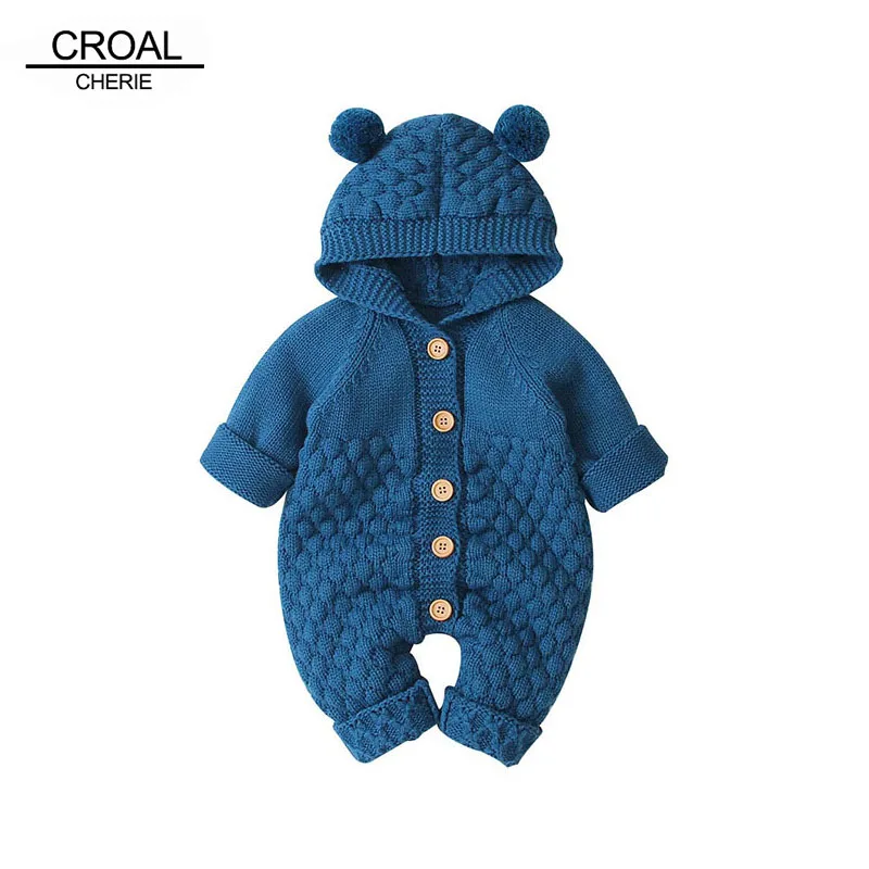 

CROAL CHERIE Knitted Baby Romper Long Sleeve Jumpsuit Winter Infant Outfits Baby Autumn Newborn Baby Boy Girl Clothes