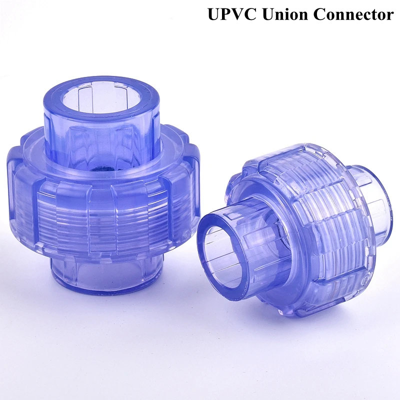 

20~63mm UPVC Union Connector Garden Watering Irrigation System Pipe Joint Home DIY Aquarium Fish Tank Water Supply Tube Adapter