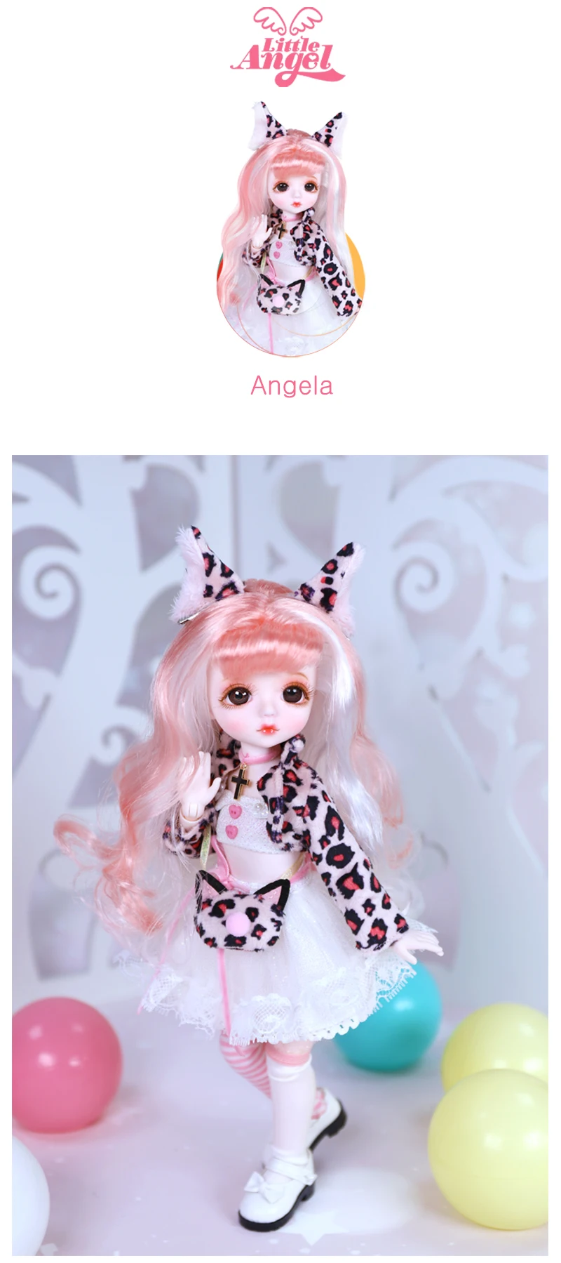 DBS DREAM FAIRY Puppe 1/6 BJD Name von Little Angel, mechanischer Gelenkkörper mit Make-up, inklusive Kopfhaut, Augen, Kleidung für Mädchen SD – Detail 5