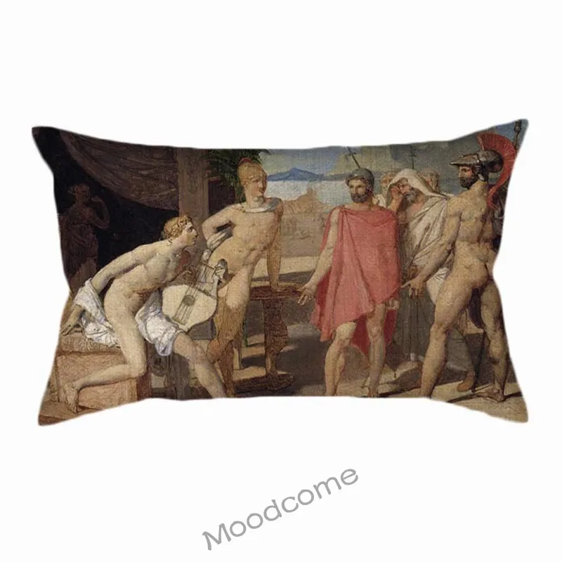 French Jean Auguste Dominique Ingres Most Famous Oil Painting Beautiful Lady Princess Queen Decorative Pillow Case Cushion Cover