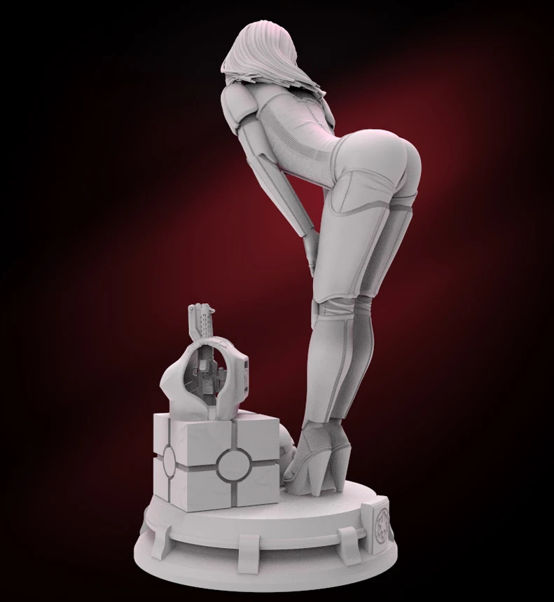 1/24 75mm 1/18 100mm Resin Model  Female Space Soldier Figurine Sculpture Unpainted No Color RW-268
