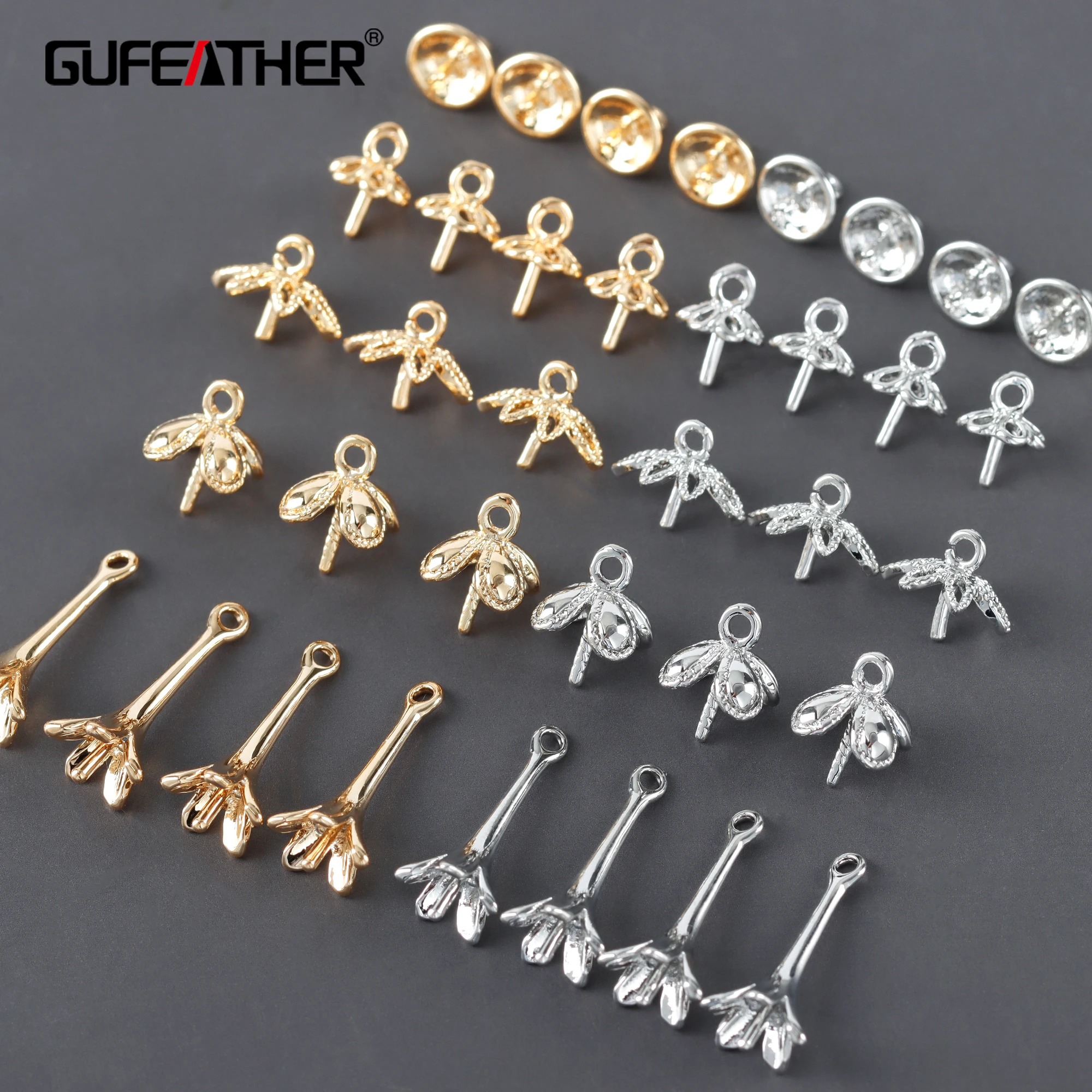 GUFEATHER M1091,jewelry accessories,pass REACH,nickel free,18k gold rhodium plated,copper,jewelry cap,jewelry making,20pcs/lot