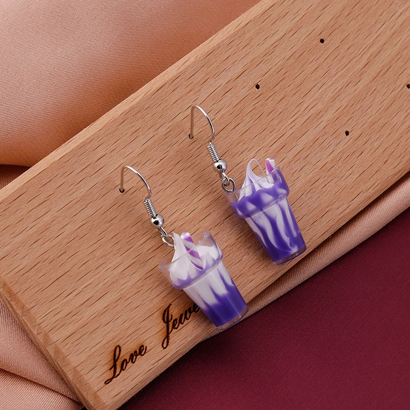 Neue Mode Emaille Kirsche Bier Dinosaurier Schmetterling Baumeln Ohrringe für Frauen Cartoon Design 3D Würfel Ohrringe Lustige Schmuck – Detail 27