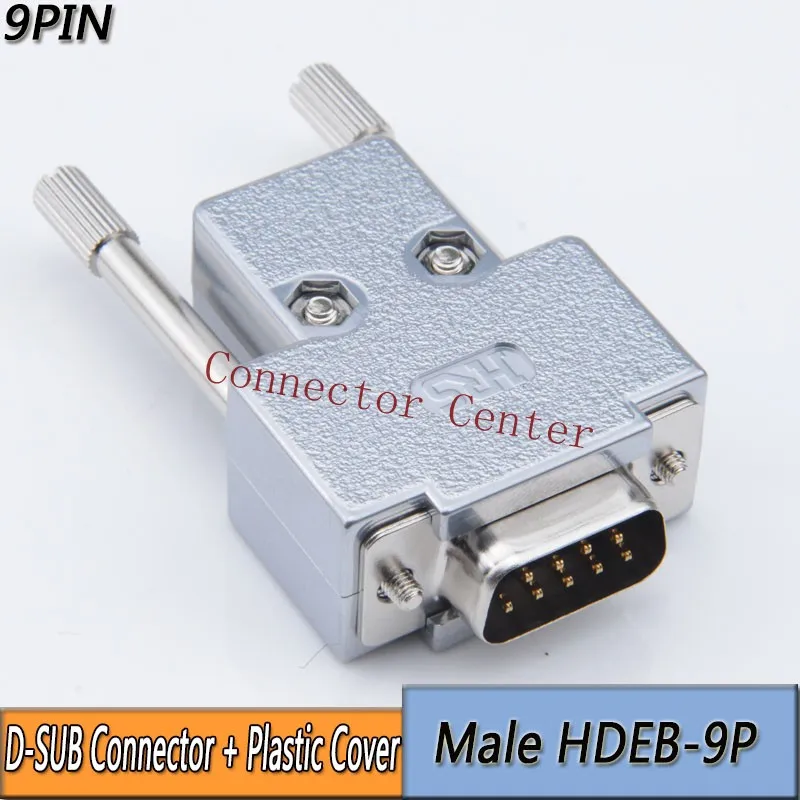 DB-9 DB9 RS232 Male Connector with Plastic Cover Origina Hirose HDEB-9P