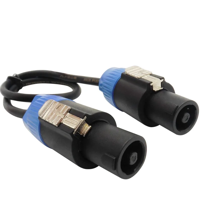 High quality 4 Pole Plug Male to Male Speaker Cable Audio Amplifier Connector Wire 0.5/1/1.5/2/3/5/10 Meter