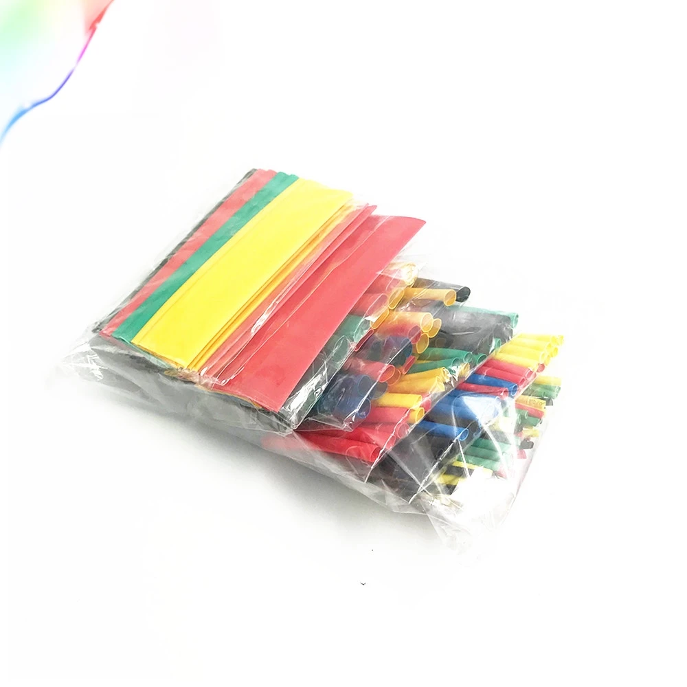 

164Pcs Assorted Polyolefin Heat Shrink Tubing Tube Cable Sleeves Wrap Wire Set 8 Size Multicolor/Black