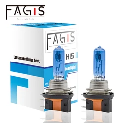 Fagis 2 pezzi H15 12v 15/55w blu US marca quarzo vetro 4800K Super White lampade per fari per Auto lampadine alogene per Auto luci per Auto