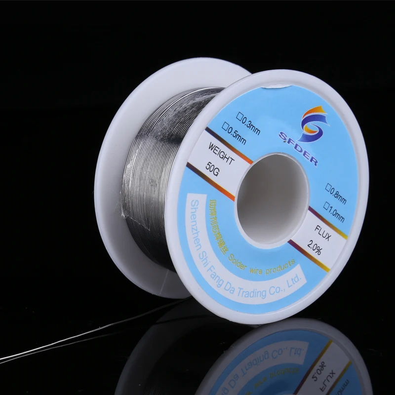 2pcs/lot High Quality 50g Rosin Core Solder Wire 0.3mm Soldering Tin Wire For BGA PCB Welding Repair Tool