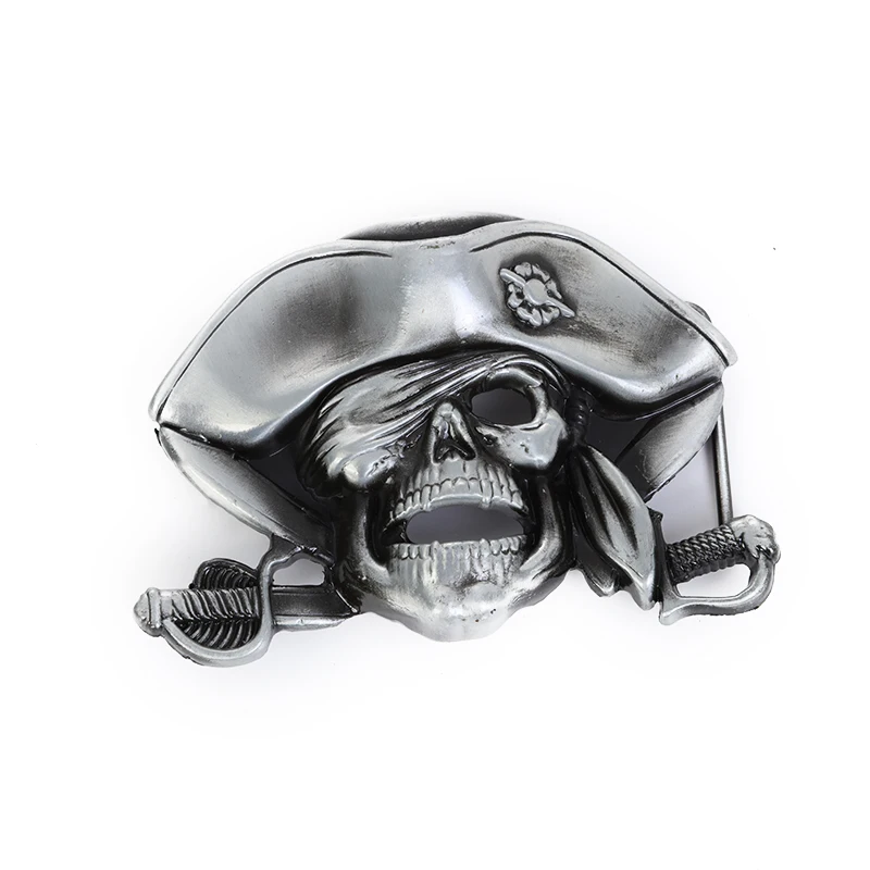 

Western cowboy zinc alloy pirate head belt buckle gift item