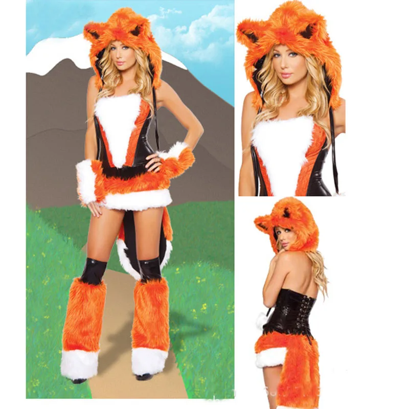 Sexy Women Wolf Cosplay Costume Halloween Party Women Cat Animal Costume Cosplay Christmas Performance Costume