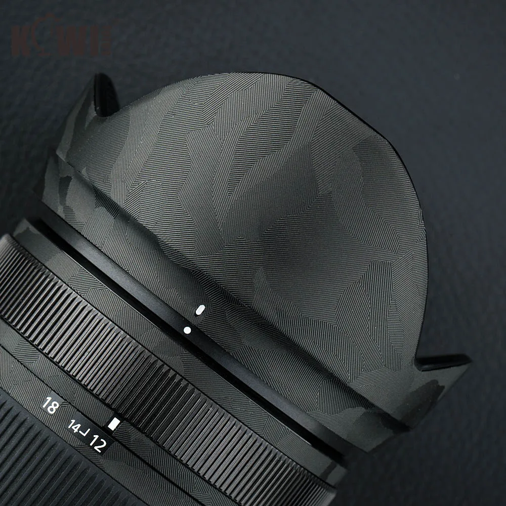 Anti-Slide Lens Hood Skin Firm for Panasonic Lumix G X Vario 12-35mm f/2.8 II ASPH. POWER O.I.S. Lens 3M Sticker Matrix Black