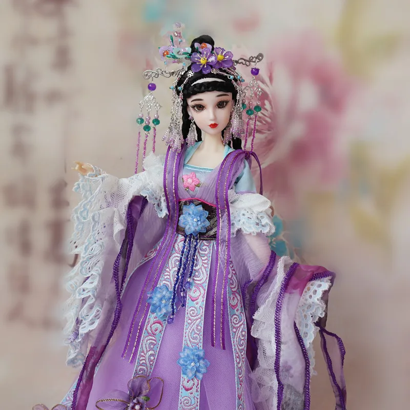 Chinese Traditional Doll For Children Manual Doll+Clothes+Headdress 30CM ABS Simulation Dolls With Clothes Accessories ZL847