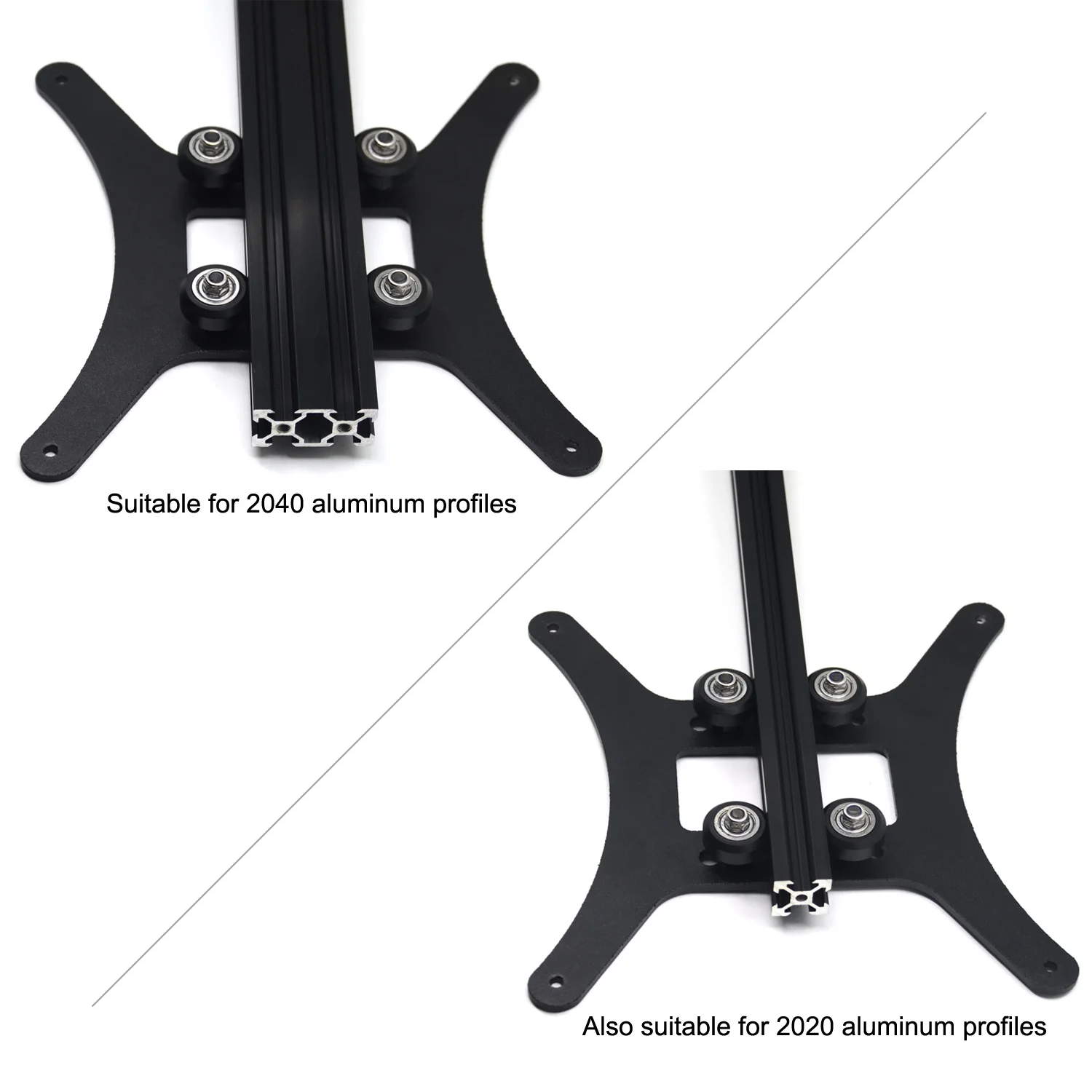 Modular Y Carriage Plate Upgrade Kit for 2040V Aluminum Profile for Ender3/Ender3 Pro 3D Printer (190x190x3.5mm-Lightweight)