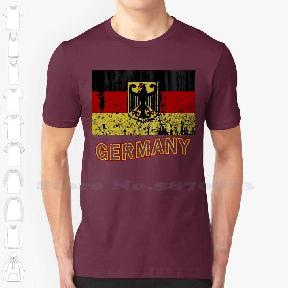 Fashion Boy Germany Distressed Waving German Flag National Deutschland Pride Mens T Shirt