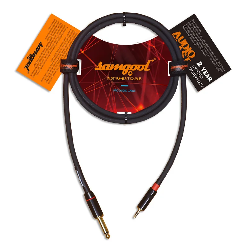 

samgool+ guitar cable noise reduction performance 3.5 to 6.5 instrument audio line sound card to recording box wire