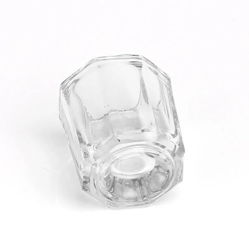 1pcs Mini Crystal Glass Dish Octagon Bowl Cup Nail Crystal Art Equipment Tool Cup Liquid Power For Mixing Acrylic Nail Art O9K6 images - 6