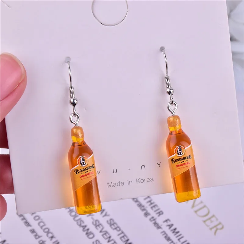 10 قطعة/الحزمة الأرجواني كروزر زجاجة الراتنج البيرة سحر كوكتيل زجاجة القرط المفاتيح النتائج مجوهرات جراب هاتف DIY بها بنفسك #2