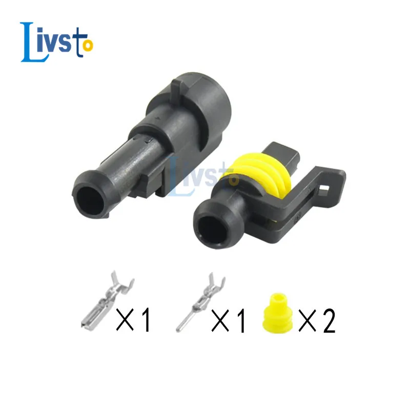 1 Set Kit AMP 1.5 Series 282079-1 282103-1 Super Seal Waterproof Electrical Wire Connector Plug For Car
