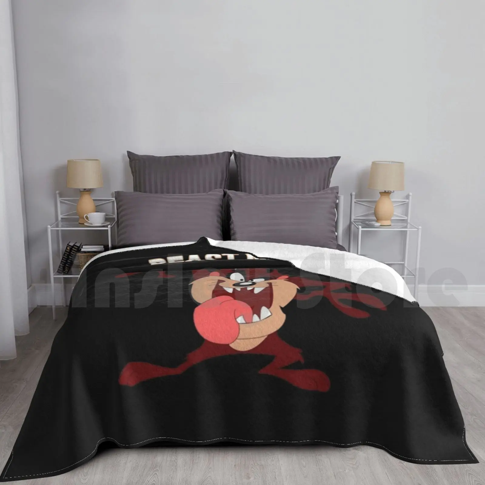 Blanket Tasmanian Devil Hat Tazmanian Devil Zoo Culture Logo Wild And Crazy Cartoon Monster