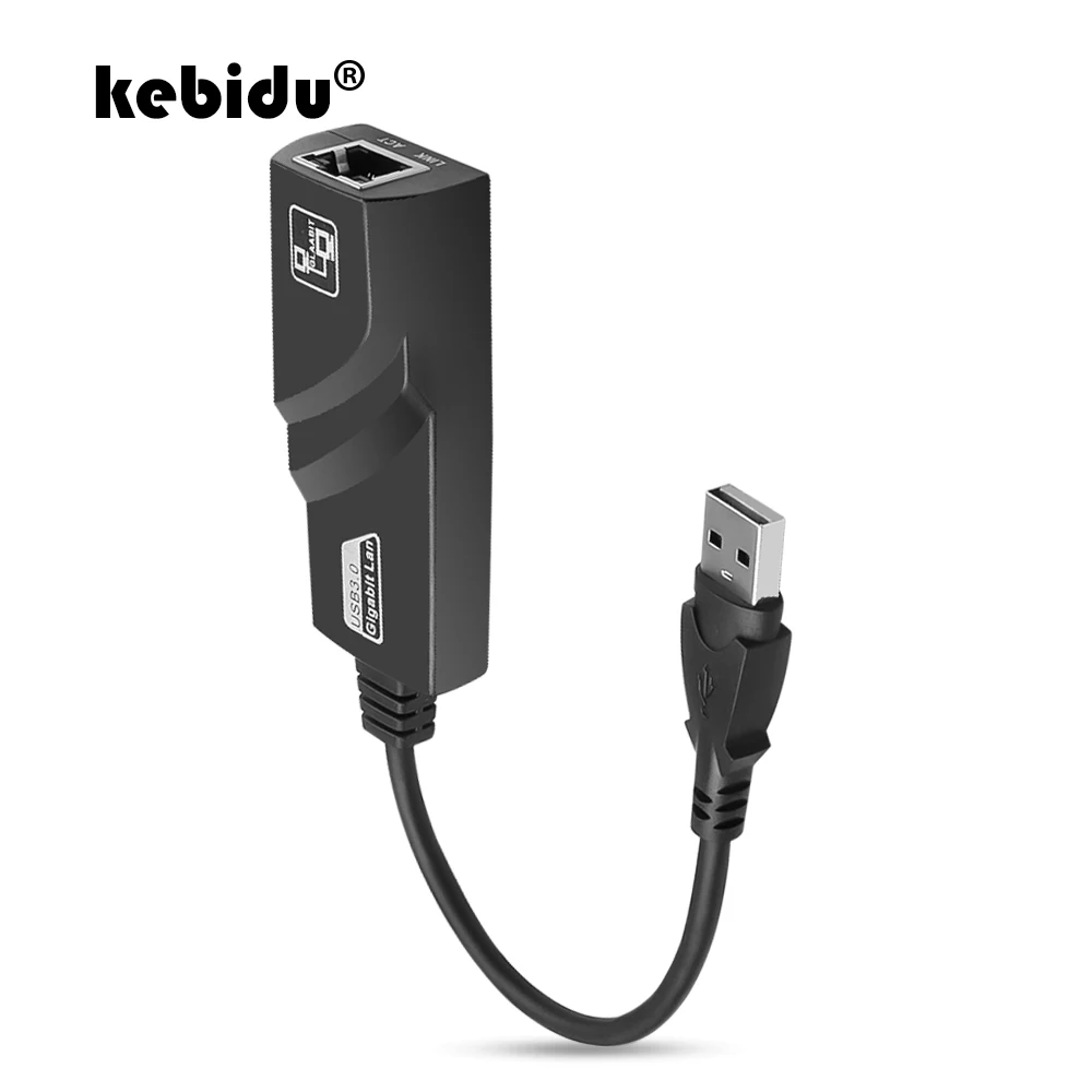 

kebidu Wired Network Adapter USB 3.0 To Gigabit Ethernet RJ45 LAN (10/100/1000) Mbps Ethernet Network Card For PC Wholesales