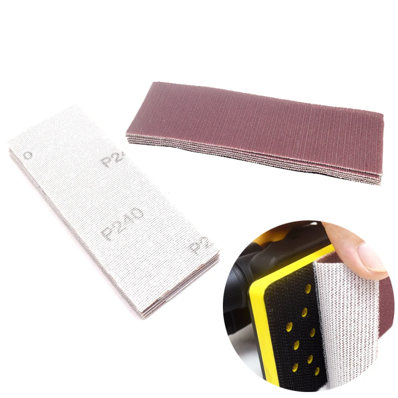 

10PK 70mm 198mm P240 Grit Strips 10x Hook Loop Dust Free Sanding sheets Abrasive Strips 5415005080 backing pad SANDER 8292383011