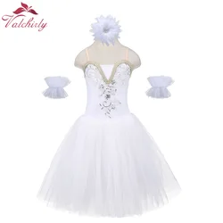 White Ballet Tutu Costume Girls Ballerina Dress Kids Ballet Dress Dancewear Stage Party Costumes