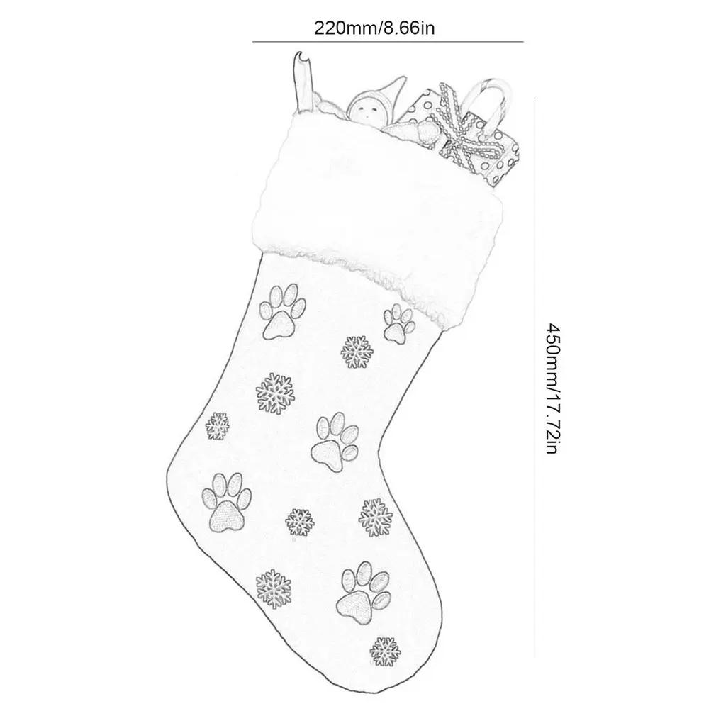 Christmas Stocking Sack Gift Candy Bag Children Kids Noel Christmas Decorations For Home Sock Christmas Tree Decor New Year