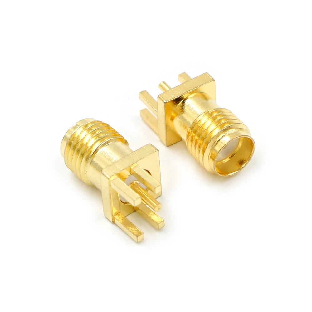 10PCS Sma-buchse RF Coax Stecker Buchse Solder PCB PCB Rand Montieren Mutter Clips 4 Pin Stand 1,6mm Abstand Adapter – Detail 1