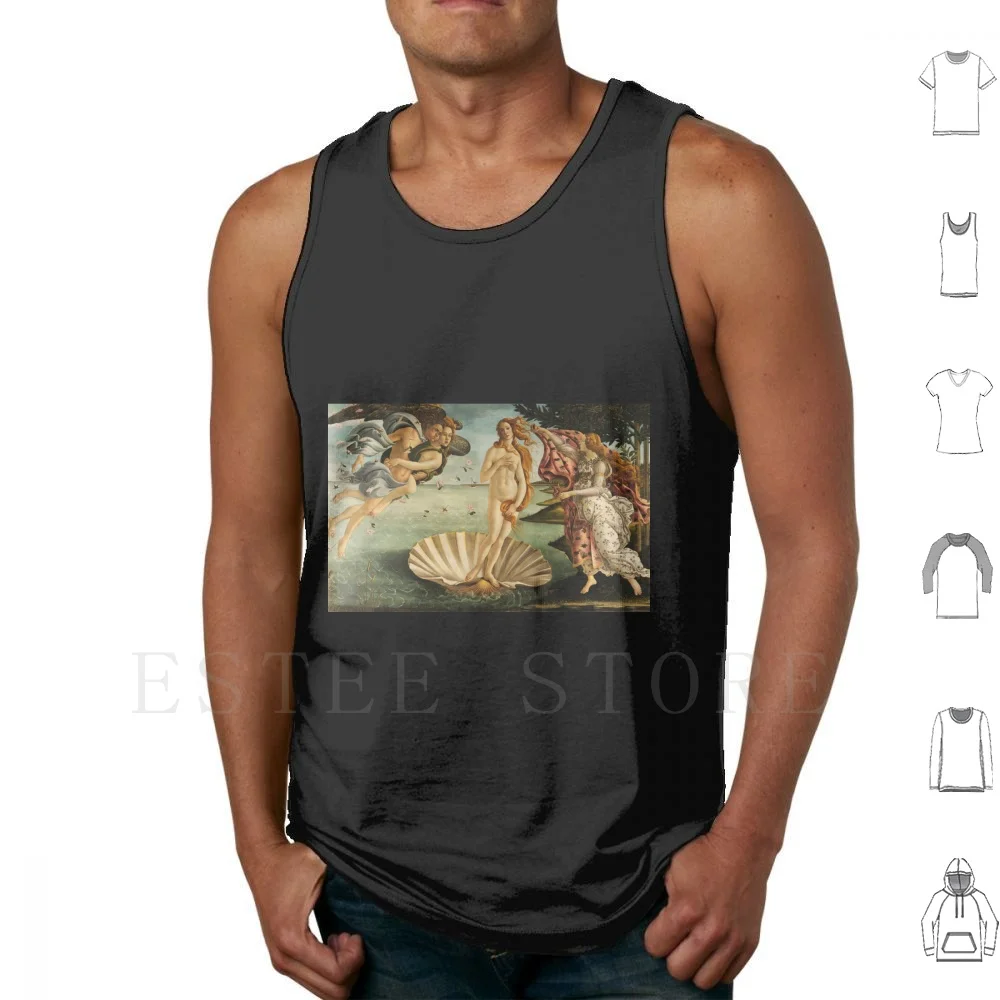 Subtly Ruined Botticelli-Nose Vomit Tank Tops Vest Cotton Birth Of Venus Sandro Botticelli Subtly Ruined Masterpiece Ruined