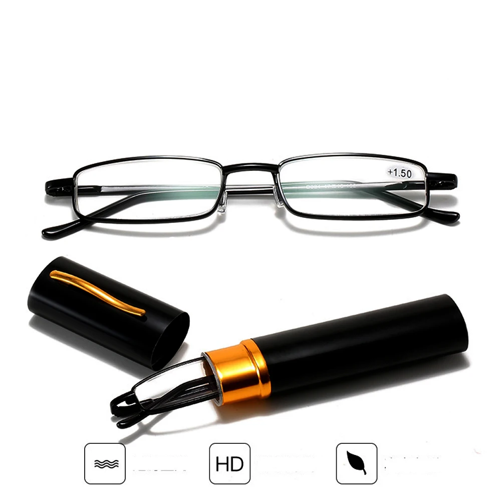 

CLARA VIDA Pen Holder Anti-blue Light Reading Glasses Metal Spring Feet Ultra-light Portable+1.0 +1.5 +2.0 To +4.0