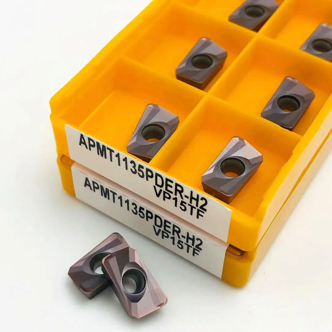 APMT1135 M2 VP15TF APMT1135 H2 VP15TF APMT1135 M2 Carbide End Milling Tool CNC Milling Insert APMT1135PDER Turning Insert