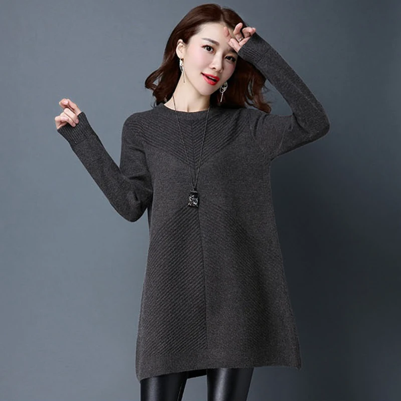 중간 길이 루즈핏 니트 재킷 여성용, 두꺼운 긴팔 보터밍 셔츠, 한국 스타일, 신제품, 가을 겨울