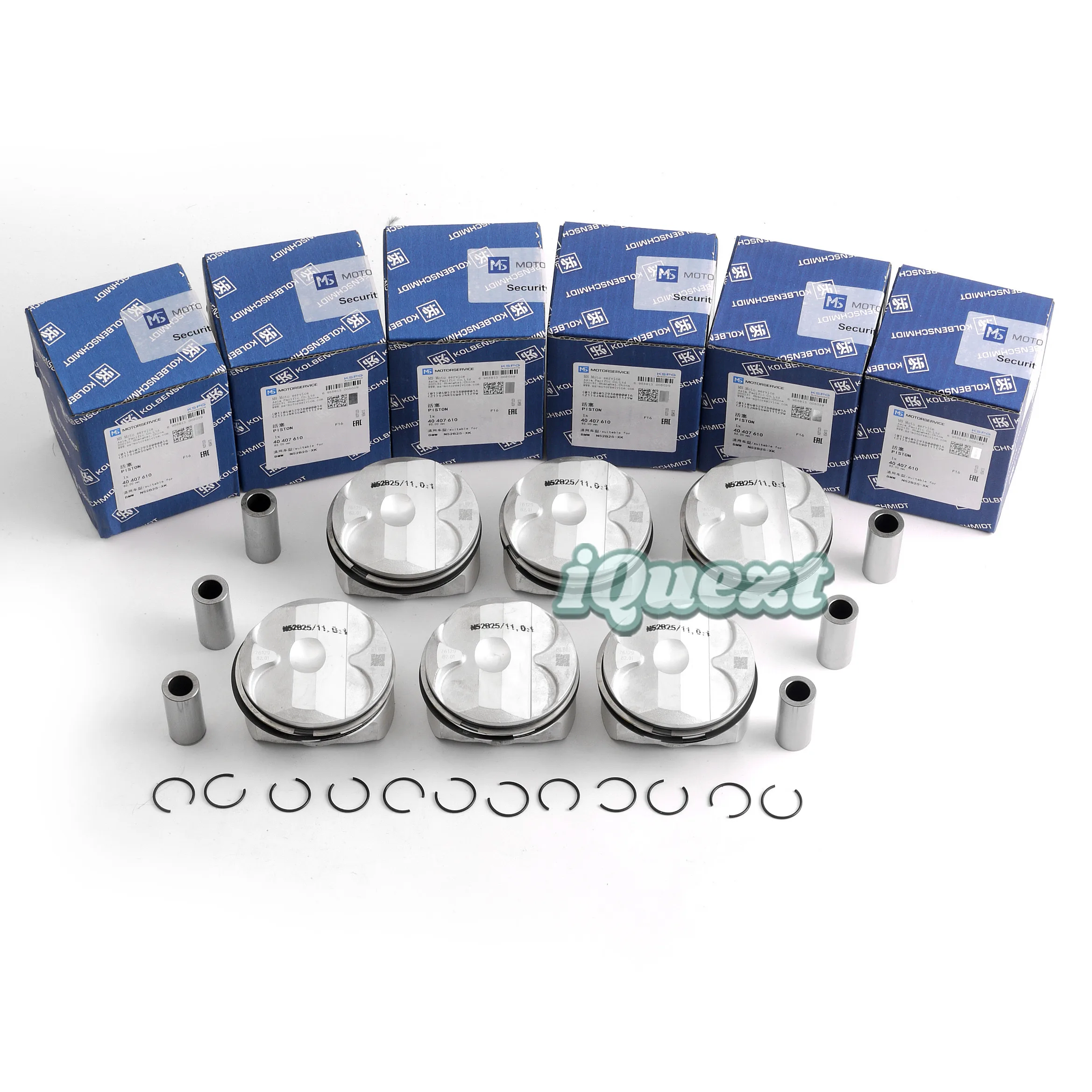 Engine Overhaul Pistons Seals Kit 11:1 for BMW N52B25 325i 525i Z4 E90 E60 E89 E91 2.5L 2497CC L6 Naturally Aspirated Engine